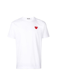 T-shirt à col rond imprimé blanc Comme Des Garcons Play