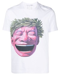 T-shirt à col rond imprimé blanc Comme Des Garcons SHIRT