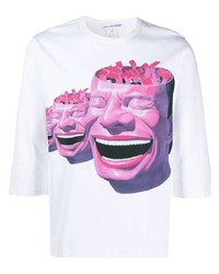 T-shirt à col rond imprimé blanc Comme Des Garcons SHIRT