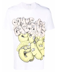 T-shirt à col rond imprimé blanc Comme Des Garcons SHIRT