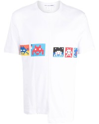 T-shirt à col rond imprimé blanc Comme Des Garcons SHIRT