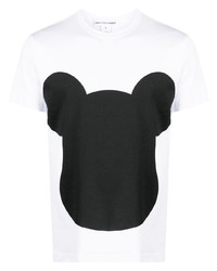 T-shirt à col rond imprimé blanc Comme Des Garcons SHIRT