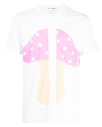 T-shirt à col rond imprimé blanc Comme Des Garcons SHIRT