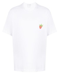 T-shirt à col rond imprimé blanc Comme Des Garcons SHIRT