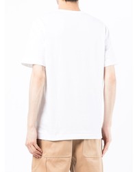 T-shirt à col rond imprimé blanc Comme des Garcons