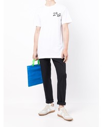 T-shirt à col rond imprimé blanc Comme des Garcons Homme Deux