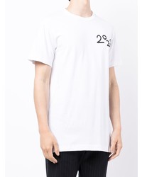 T-shirt à col rond imprimé blanc Comme des Garcons Homme Deux