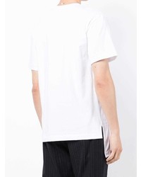 T-shirt à col rond imprimé blanc Comme des Garcons Homme Deux