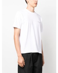 T-shirt à col rond imprimé blanc Comme des Garcons Homme