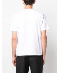 T-shirt à col rond imprimé blanc Comme des Garcons Homme