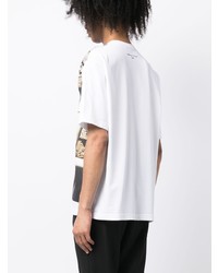 T-shirt à col rond imprimé blanc Comme des Garcons Homme