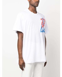 T-shirt à col rond imprimé blanc Comme Des Garcons Homme Plus