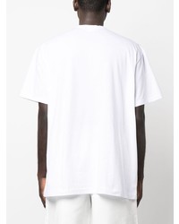 T-shirt à col rond imprimé blanc Comme Des Garcons Homme Plus