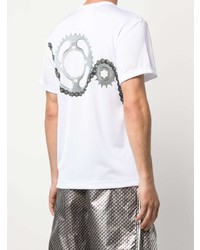 T-shirt à col rond imprimé blanc Comme Des Garcons Homme Plus