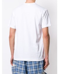 T-shirt à col rond imprimé blanc Comme Des Garcons Homme Plus