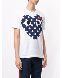 T-shirt à col rond imprimé blanc Comme Des Garcons Play