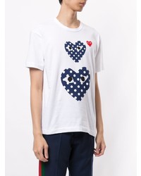 T-shirt à col rond imprimé blanc Comme Des Garcons Play