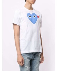 T-shirt à col rond imprimé blanc Comme Des Garcons Play