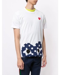 T-shirt à col rond imprimé blanc Comme Des Garcons Play