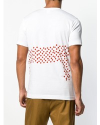 T-shirt à col rond imprimé blanc Comme Des Garcons SHIRT