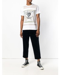 T-shirt à col rond imprimé blanc Comme Des Garcons SHIRT