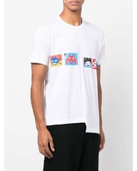 T-shirt à col rond imprimé blanc Comme Des Garcons SHIRT