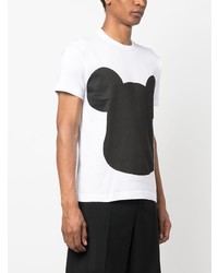 T-shirt à col rond imprimé blanc Comme Des Garcons SHIRT