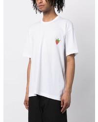 T-shirt à col rond imprimé blanc Comme Des Garcons SHIRT