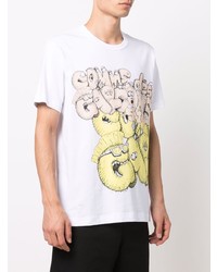 T-shirt à col rond imprimé blanc Comme Des Garcons SHIRT