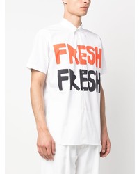 T-shirt à col rond imprimé blanc Comme Des Garcons SHIRT