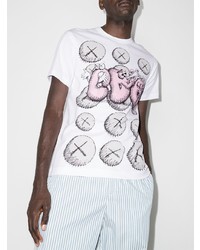 T-shirt à col rond imprimé blanc Comme Des Garcons SHIRT