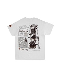 T-shirt à col rond imprimé blanc Travis Scott Astroworld