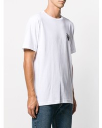 T-shirt à col rond imprimé blanc A.P.C.