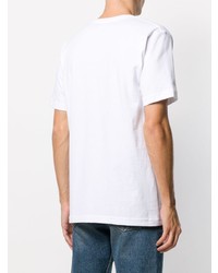 T-shirt à col rond imprimé blanc A.P.C.