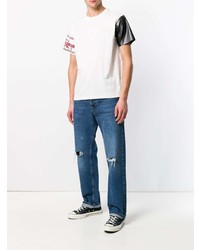 T-shirt à col rond imprimé blanc JW Anderson