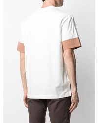 T-shirt à col rond imprimé blanc Fred Perry