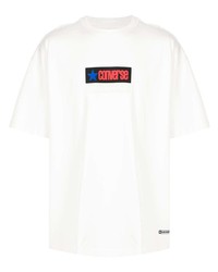 T-shirt à col rond imprimé blanc Converse