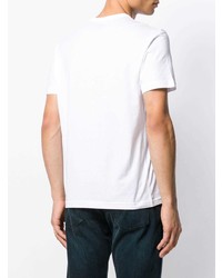 T-shirt à col rond imprimé blanc Belstaff