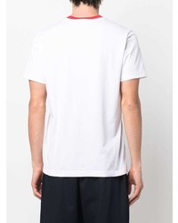 T-shirt à col rond imprimé blanc Marni