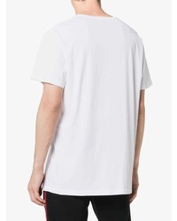 T-shirt à col rond imprimé blanc Alexander McQueen