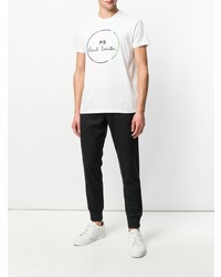 T-shirt à col rond imprimé blanc Ps By Paul Smith