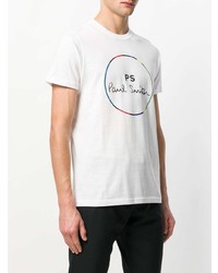 T-shirt à col rond imprimé blanc Ps By Paul Smith