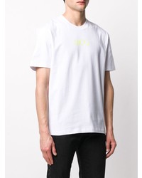 T-shirt à col rond imprimé blanc McQ Swallow