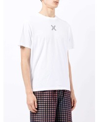 T-shirt à col rond imprimé blanc Kenzo