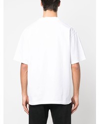 T-shirt à col rond imprimé blanc Eytys