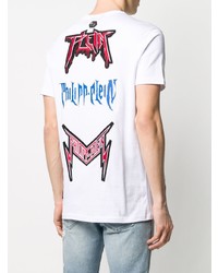 T-shirt à col rond imprimé blanc Philipp Plein