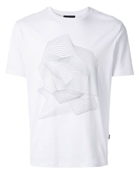 T-shirt à col rond imprimé blanc D'urban