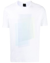T-shirt à col rond imprimé blanc D'urban