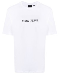 T-shirt à col rond imprimé blanc Daily Paper