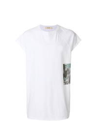 T-shirt à col rond imprimé blanc Damir Doma